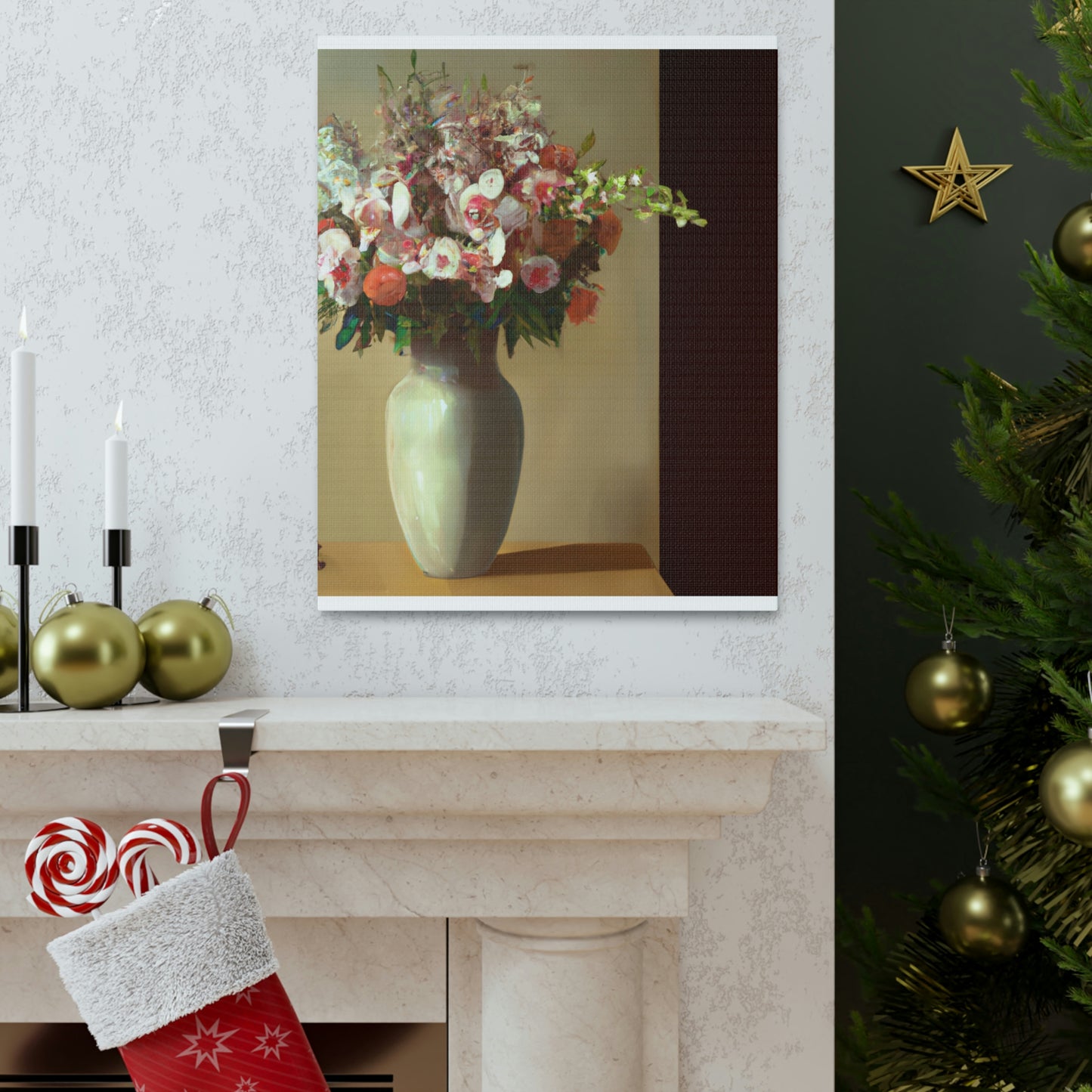 "Beautiful Floral Vase" - Canvas