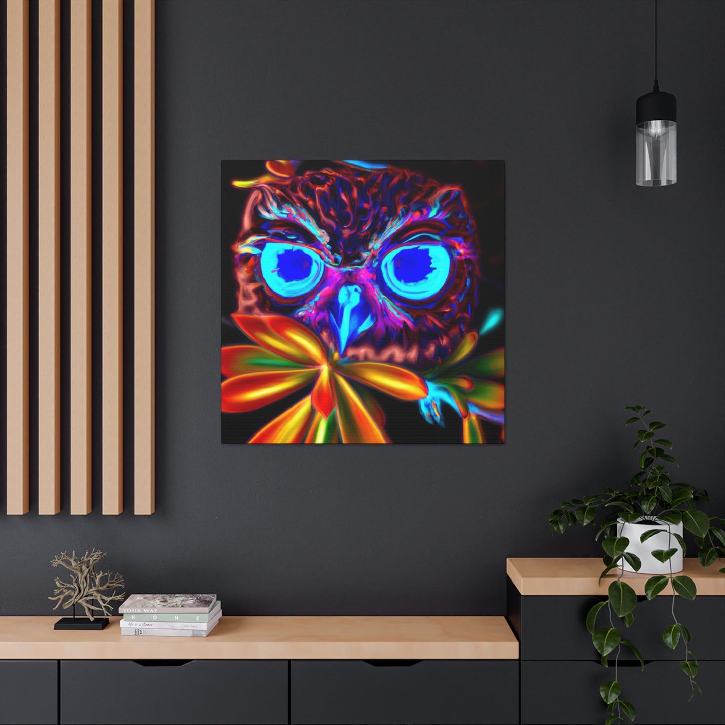 Neo-Owl Bloom - Canvas
