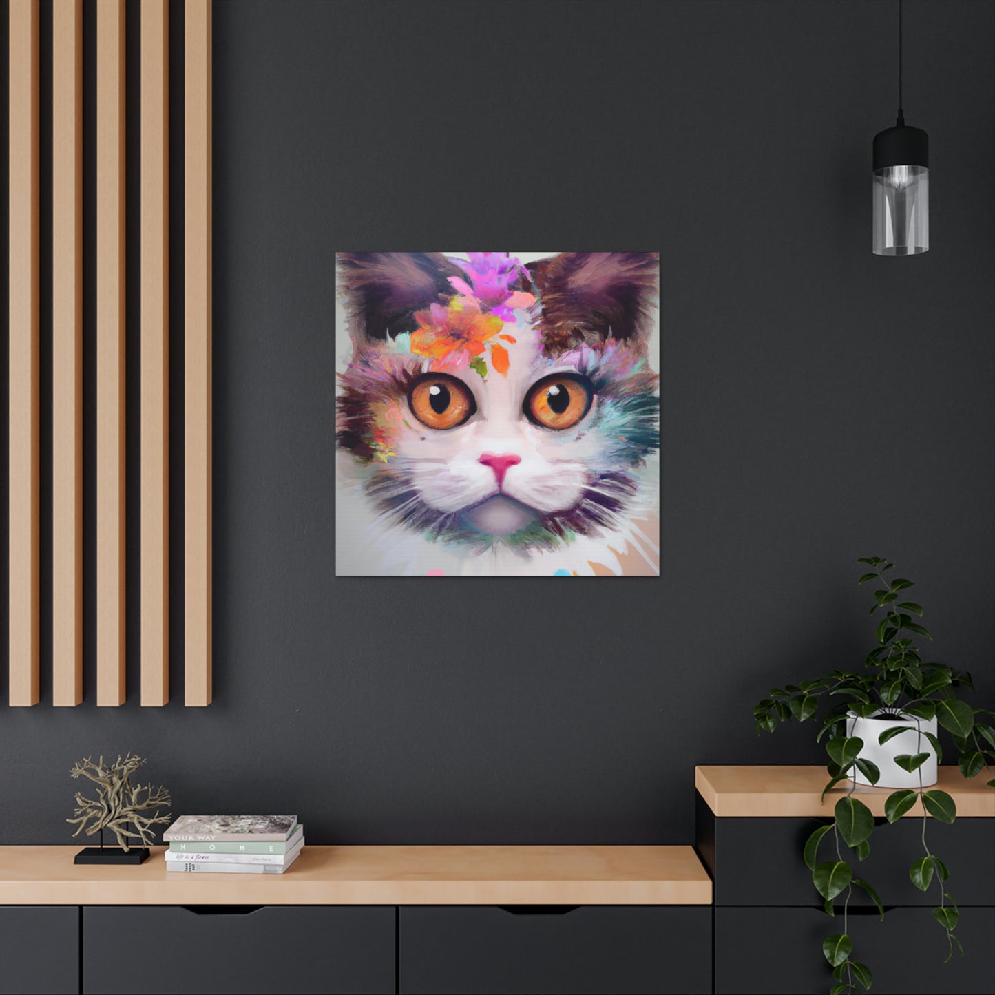 Floral Feline - Canvas