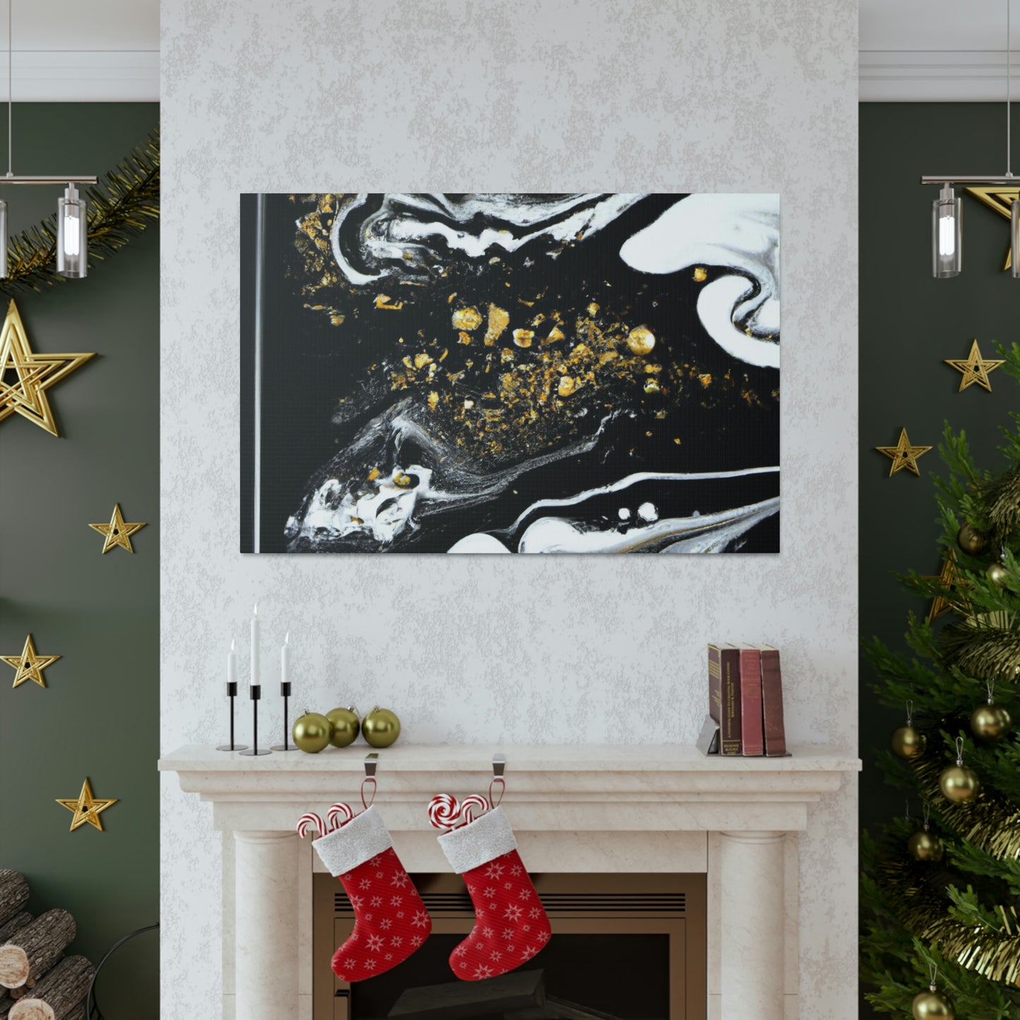 Golden Flow Fusion - Canvas