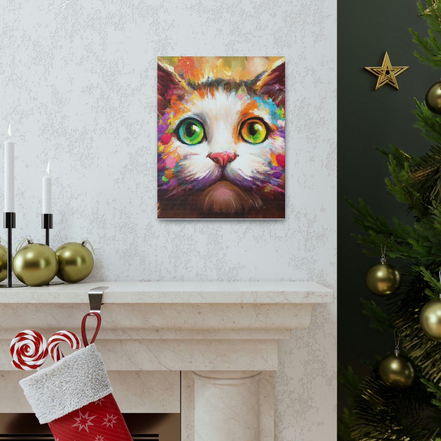 Feline Floral - Canvas