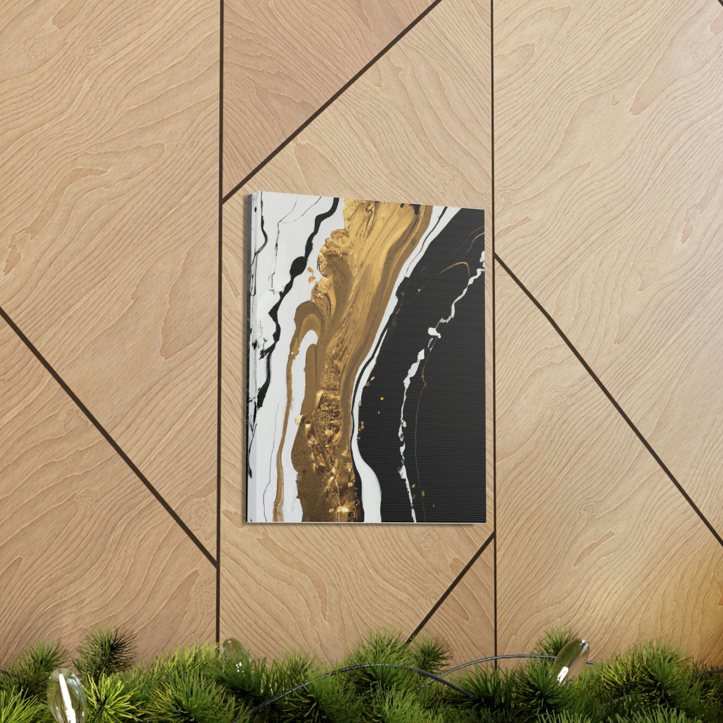 Golden Flow Fusion - Canvas