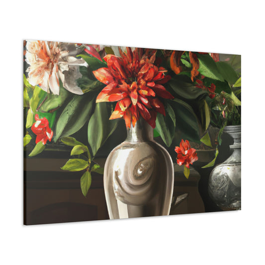 Floral Soiree Scene - Canvas