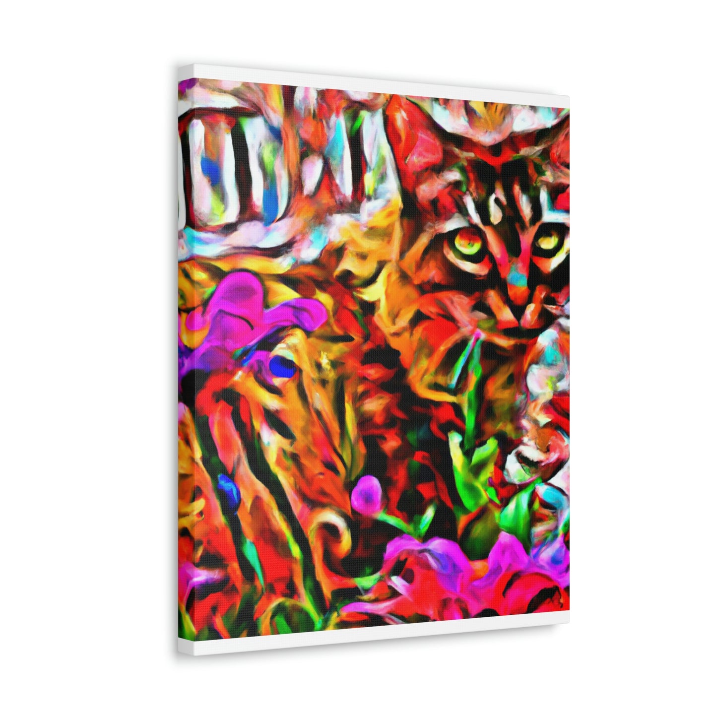 1. "Colored Flower Mix"
2. "Multi Flowered Cat"
3. "Digital Room Mix" - Canvas