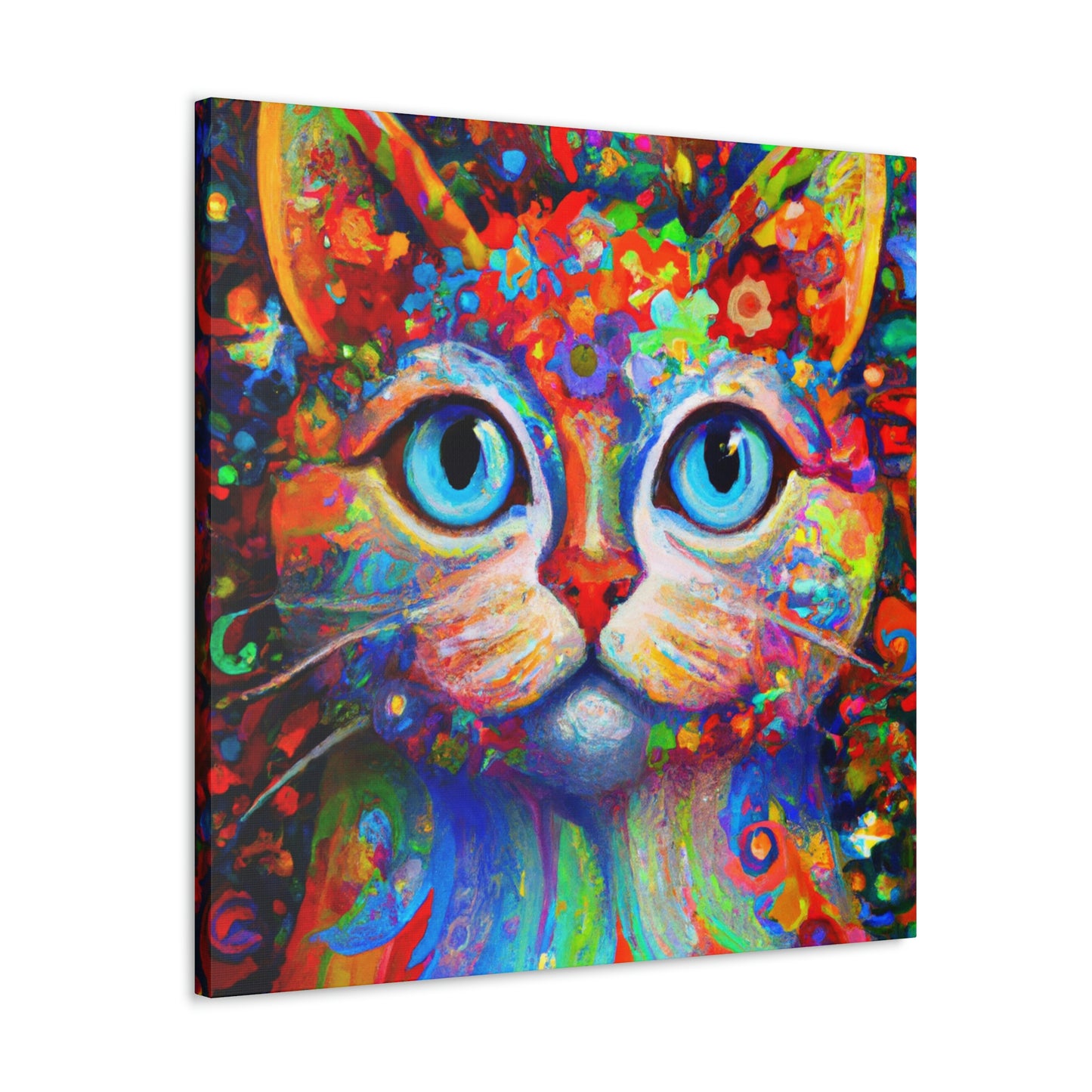 Floral Feline. - Canvas