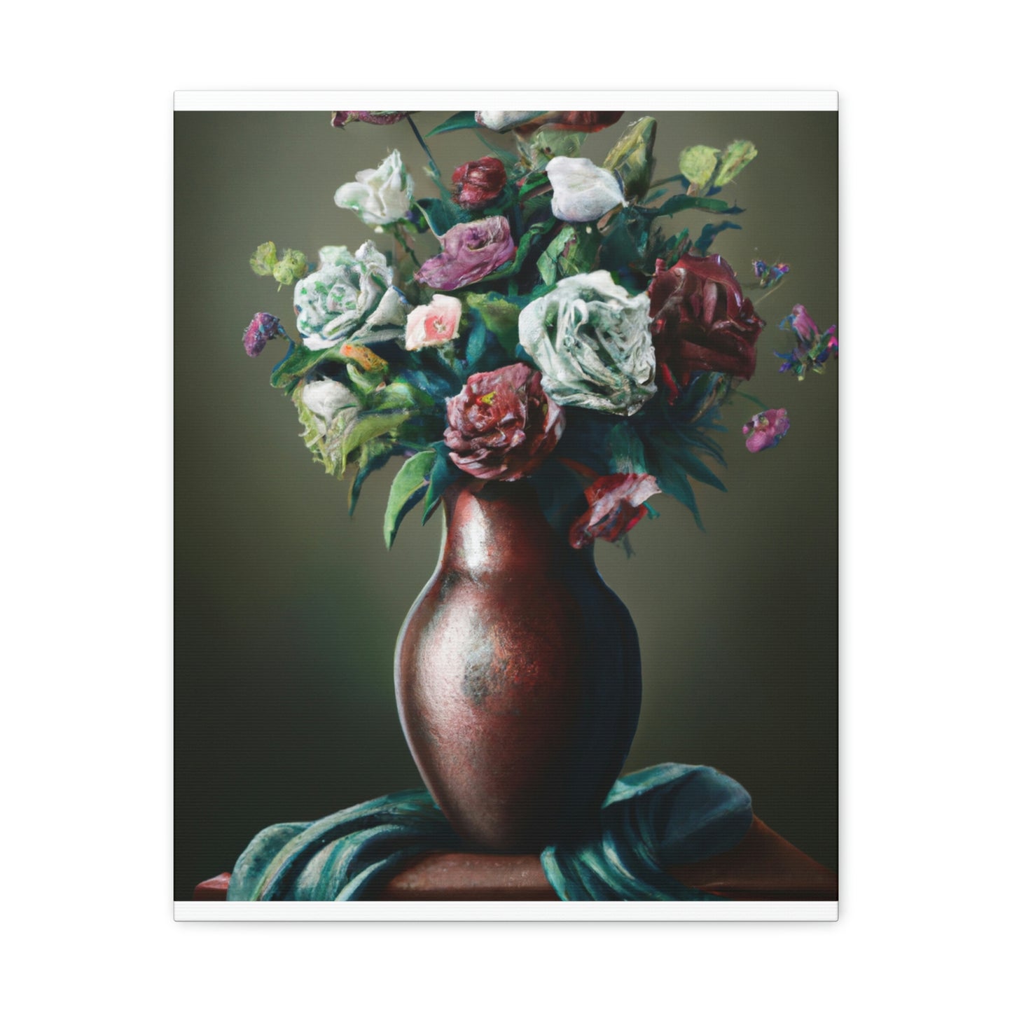 "Delicate Floral Flourish" - Canvas