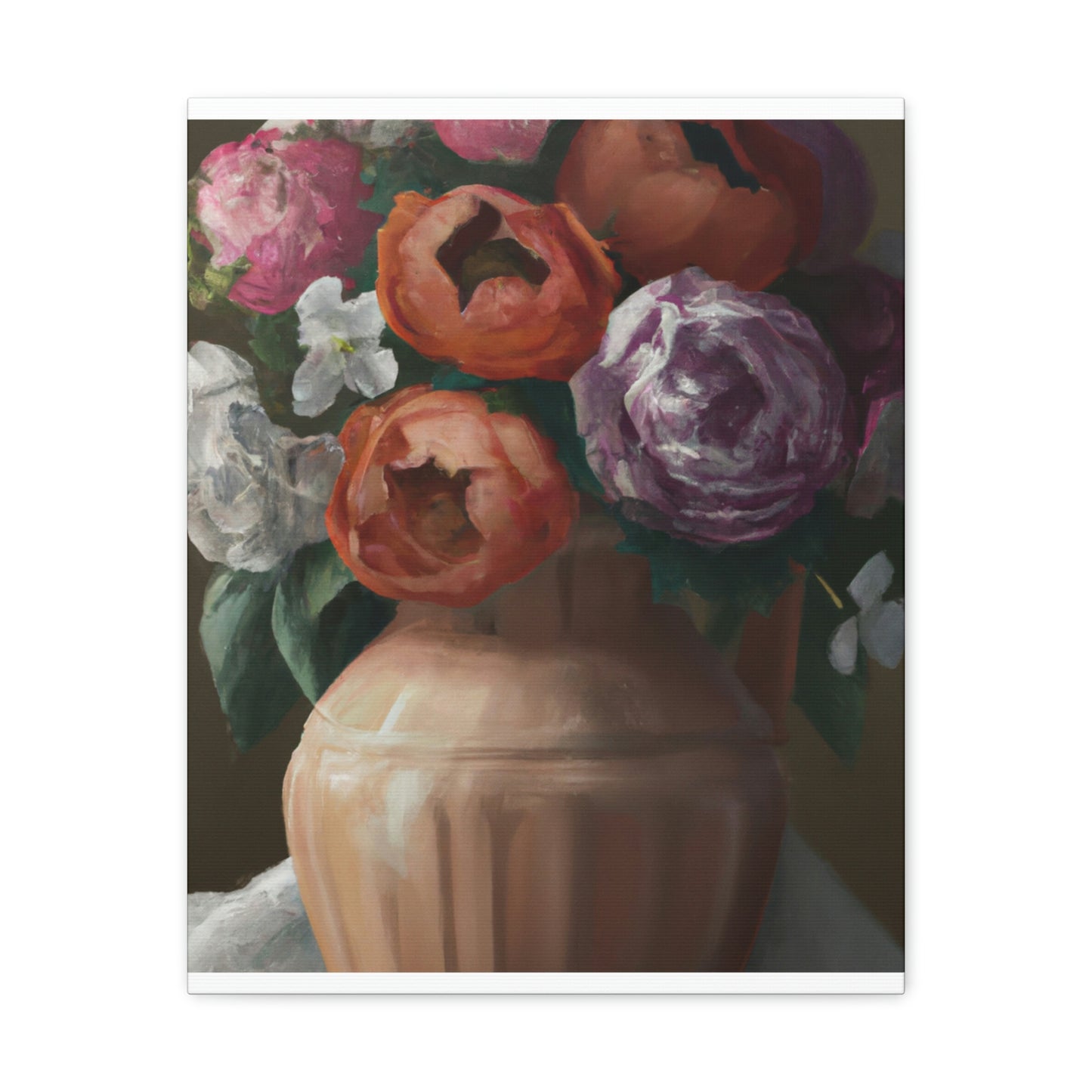 "Fading Floral Finesse" - Canvas