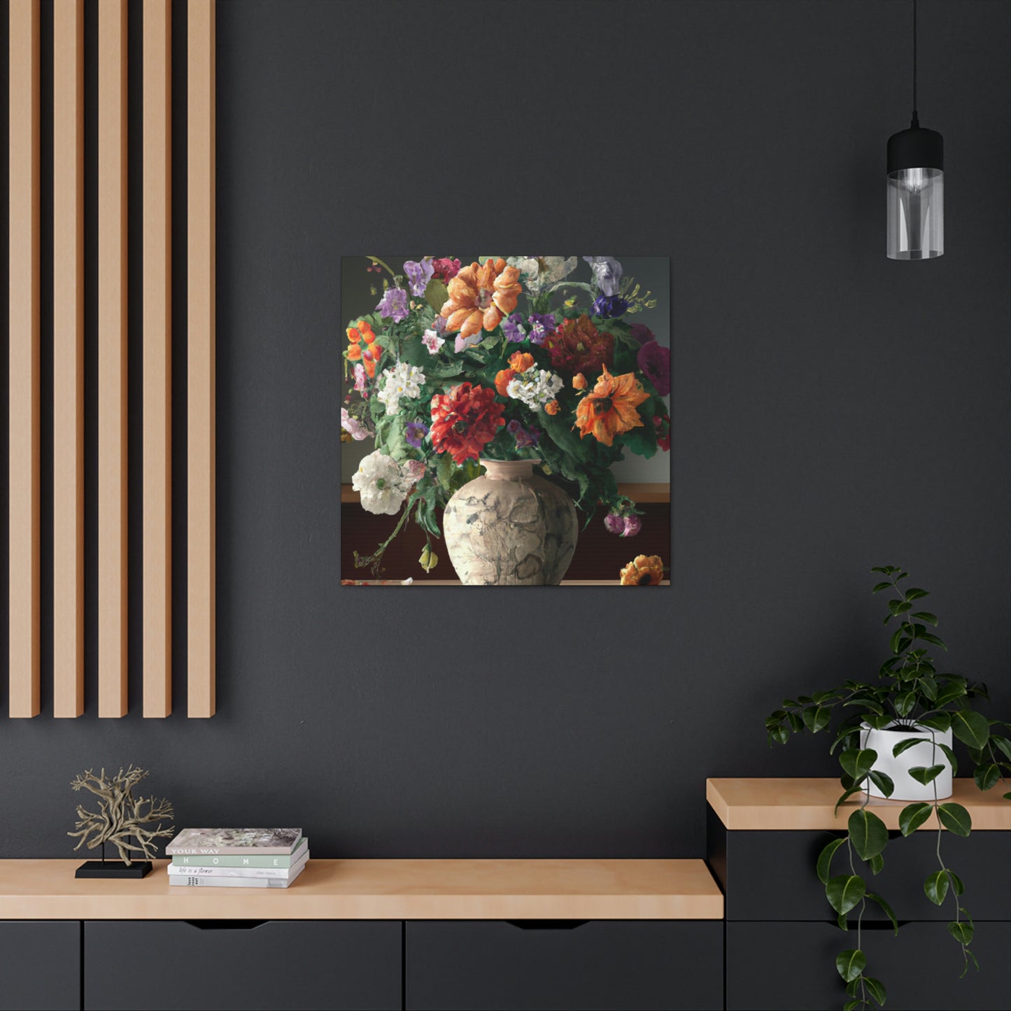 Vibrant Floral Bliss - Canvas