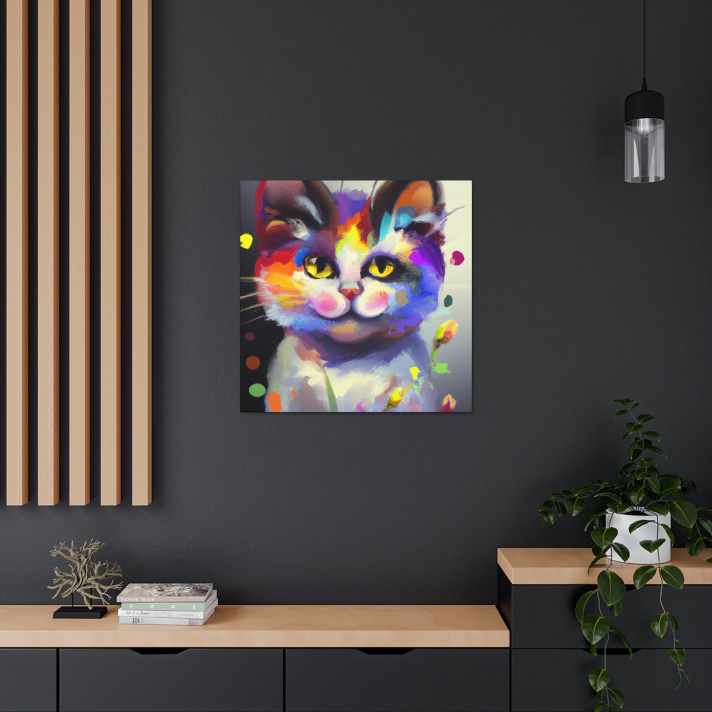 "Fur Florals" - Canvas