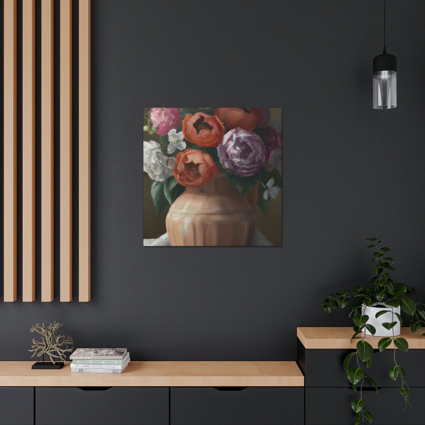"Fading Floral Finesse" - Canvas