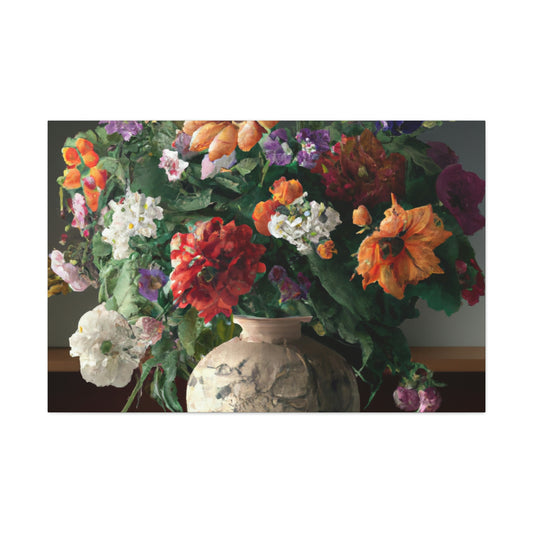 Vibrant Floral Bliss - Canvas