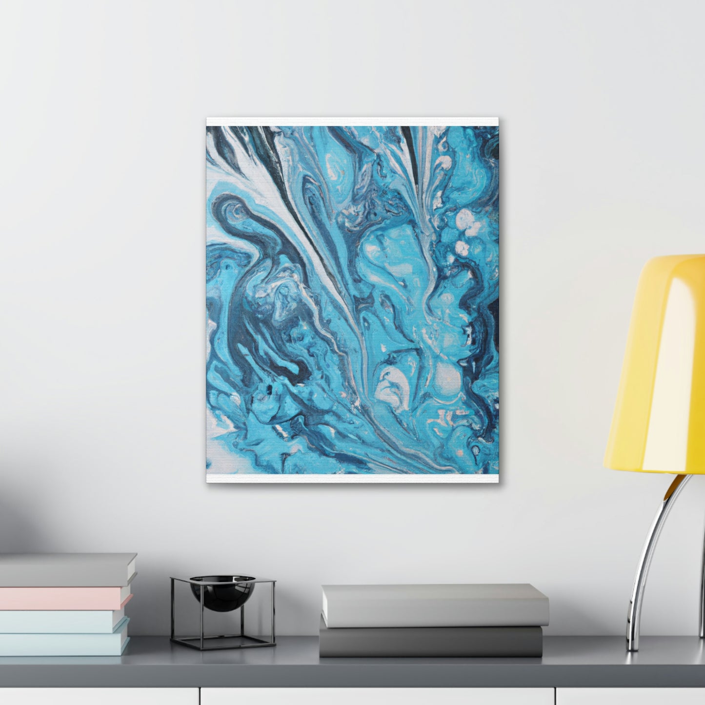 Aqua Swirl. - Canvas