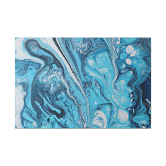 Aqua Swirl. - Canvas