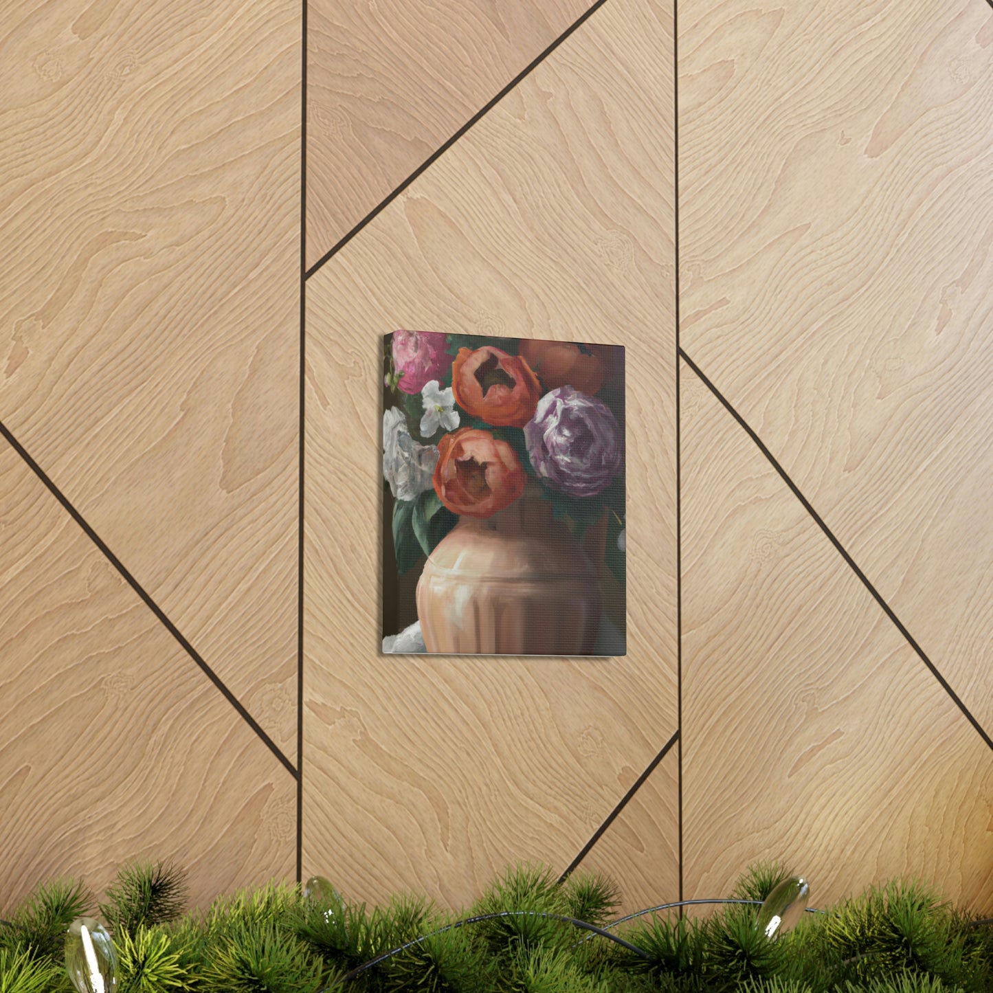 "Fading Floral Finesse" - Canvas