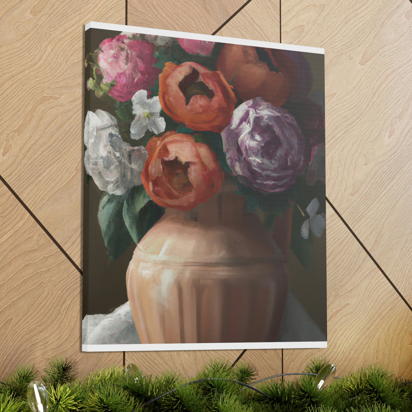 "Fading Floral Finesse" - Canvas