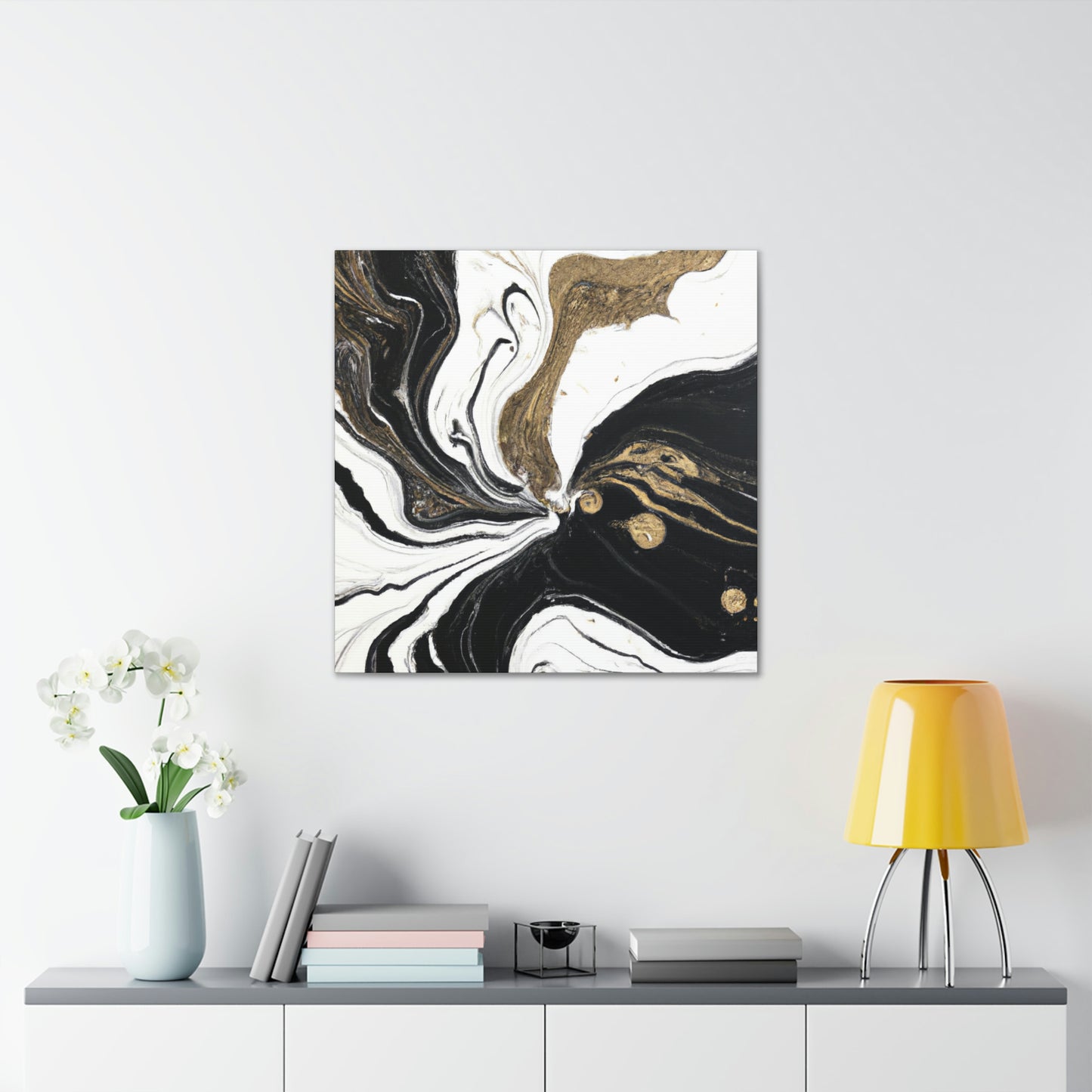 Golden Flux Flow. - Canvas