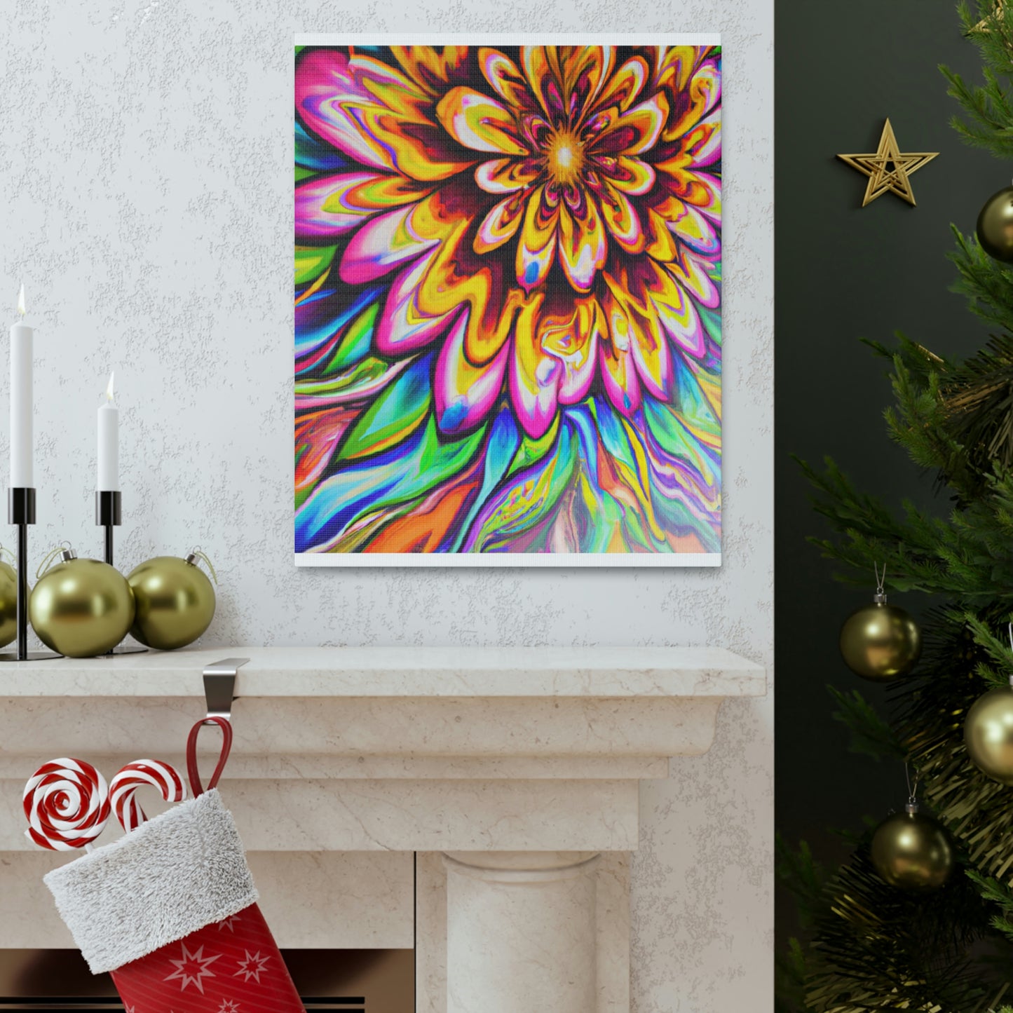 Psychedelic Bloom - Canvas