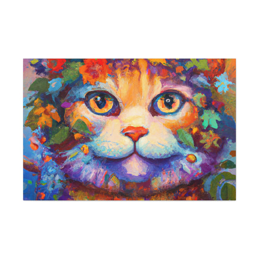 Feline Floral - Canvas