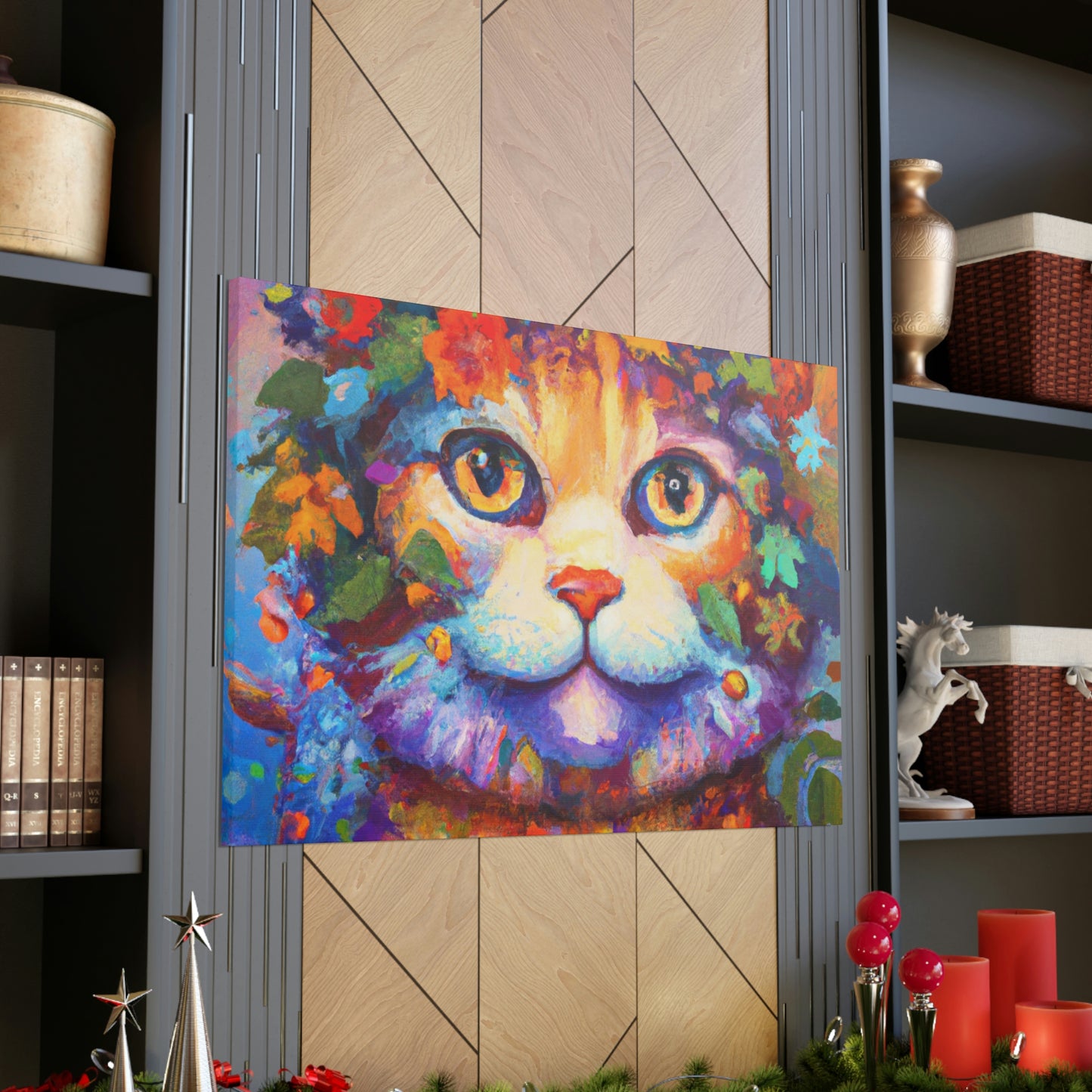 Feline Floral - Canvas