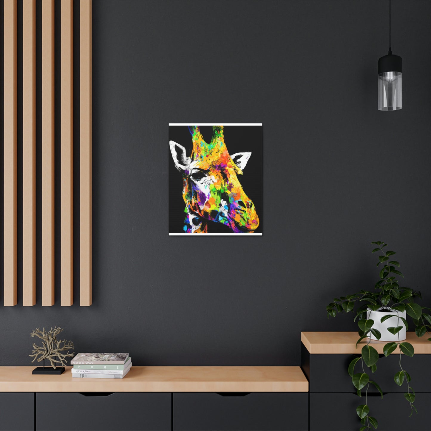 Multi-Hued Giraffe - Canvas