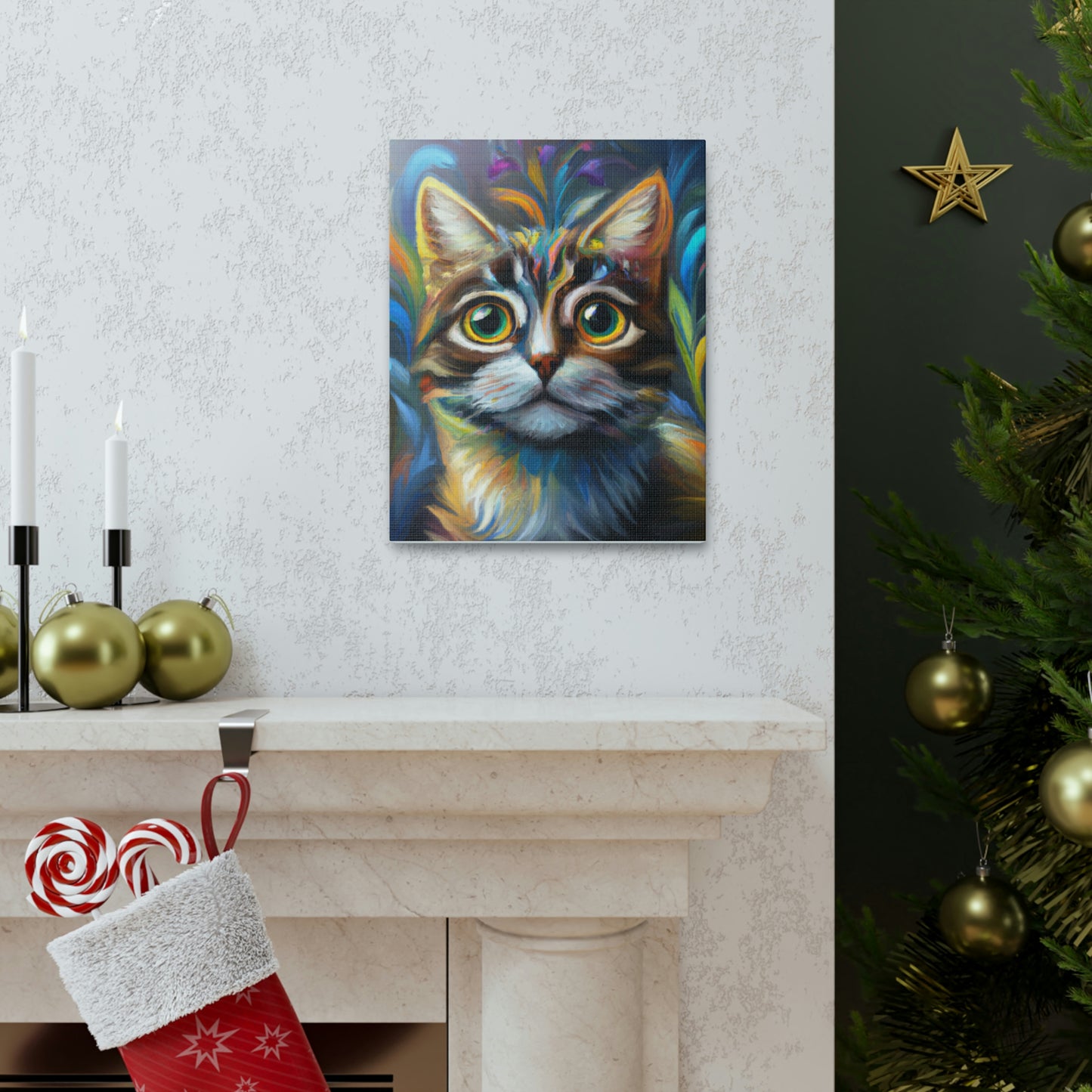 Rainbow Whiskers. - Canvas