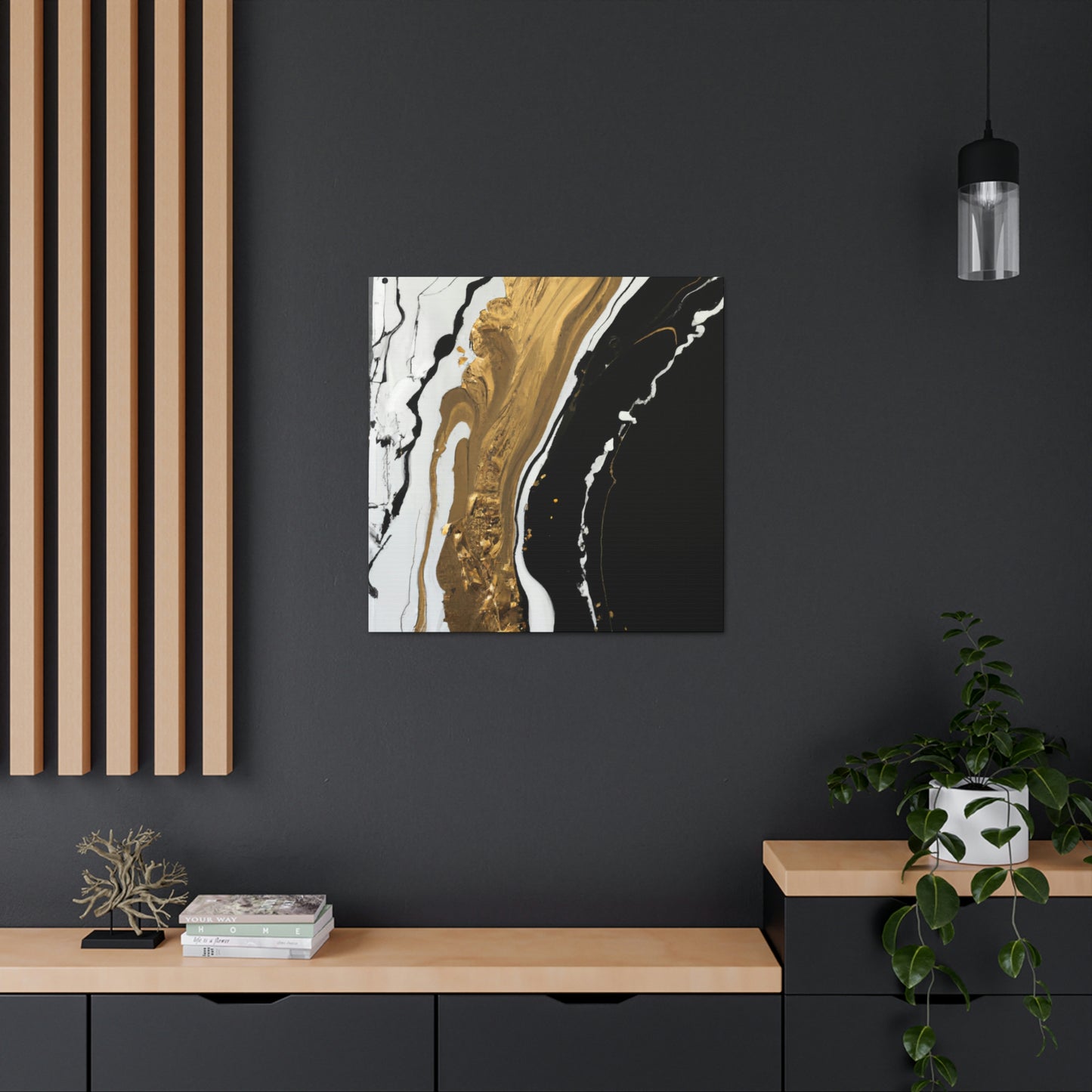 Golden Flow Fusion - Canvas