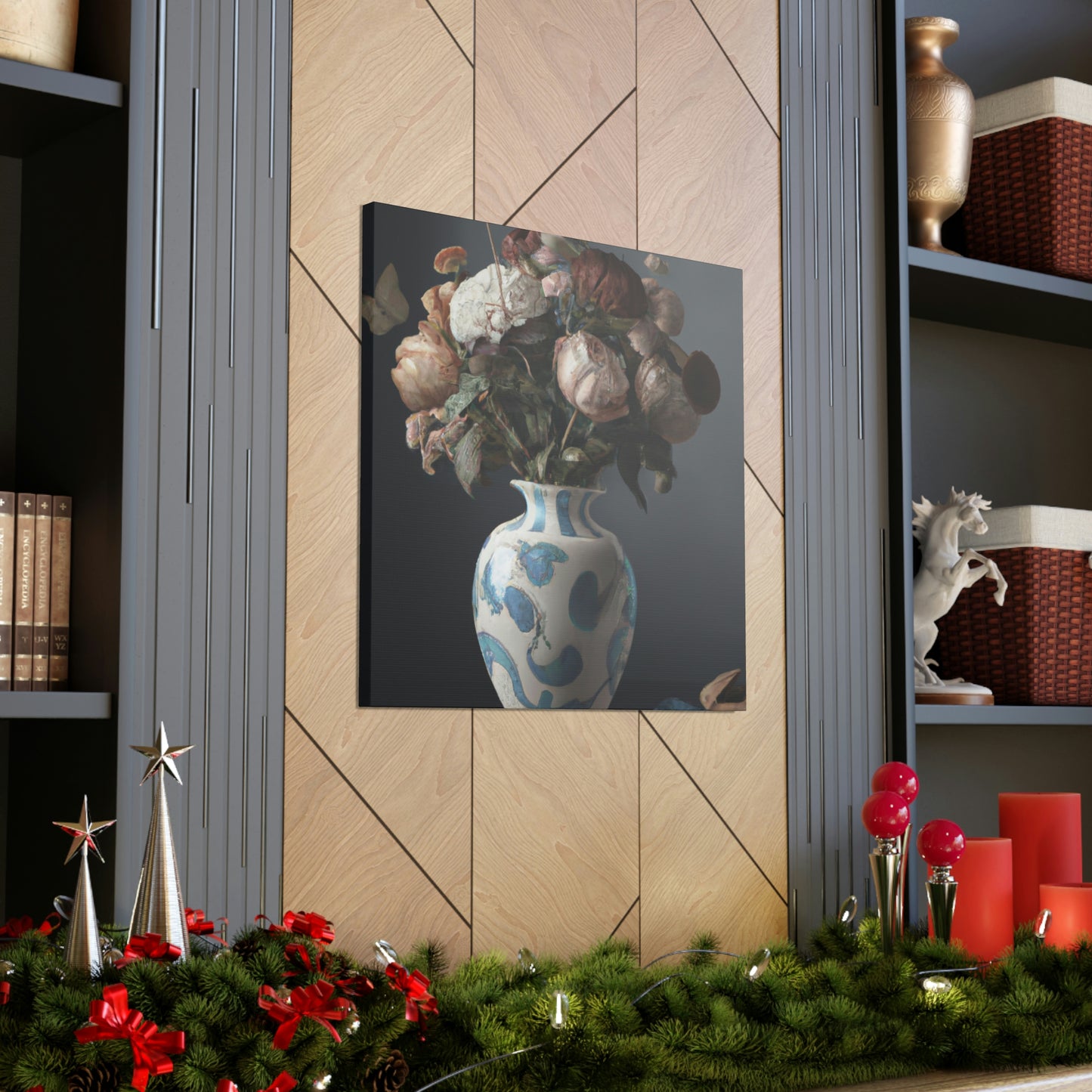 "Floral Finesse Vignette" - Canvas