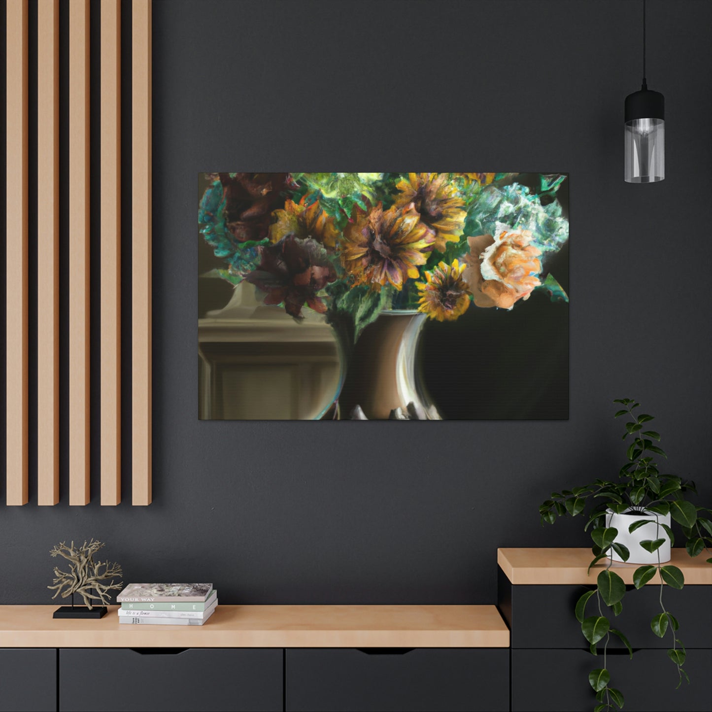 "Delicate Blossoms Vase." - Canvas