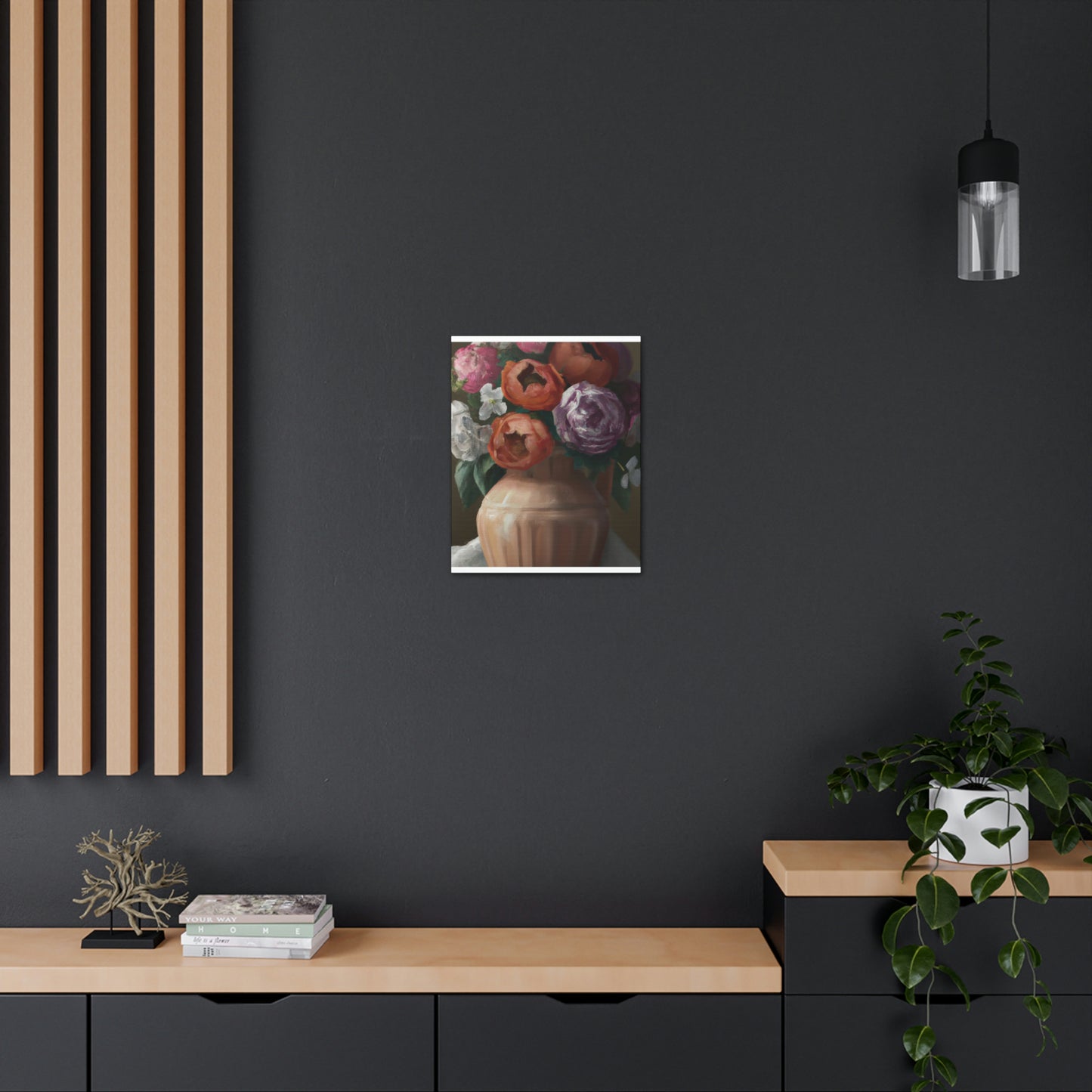 "Fading Floral Finesse" - Canvas