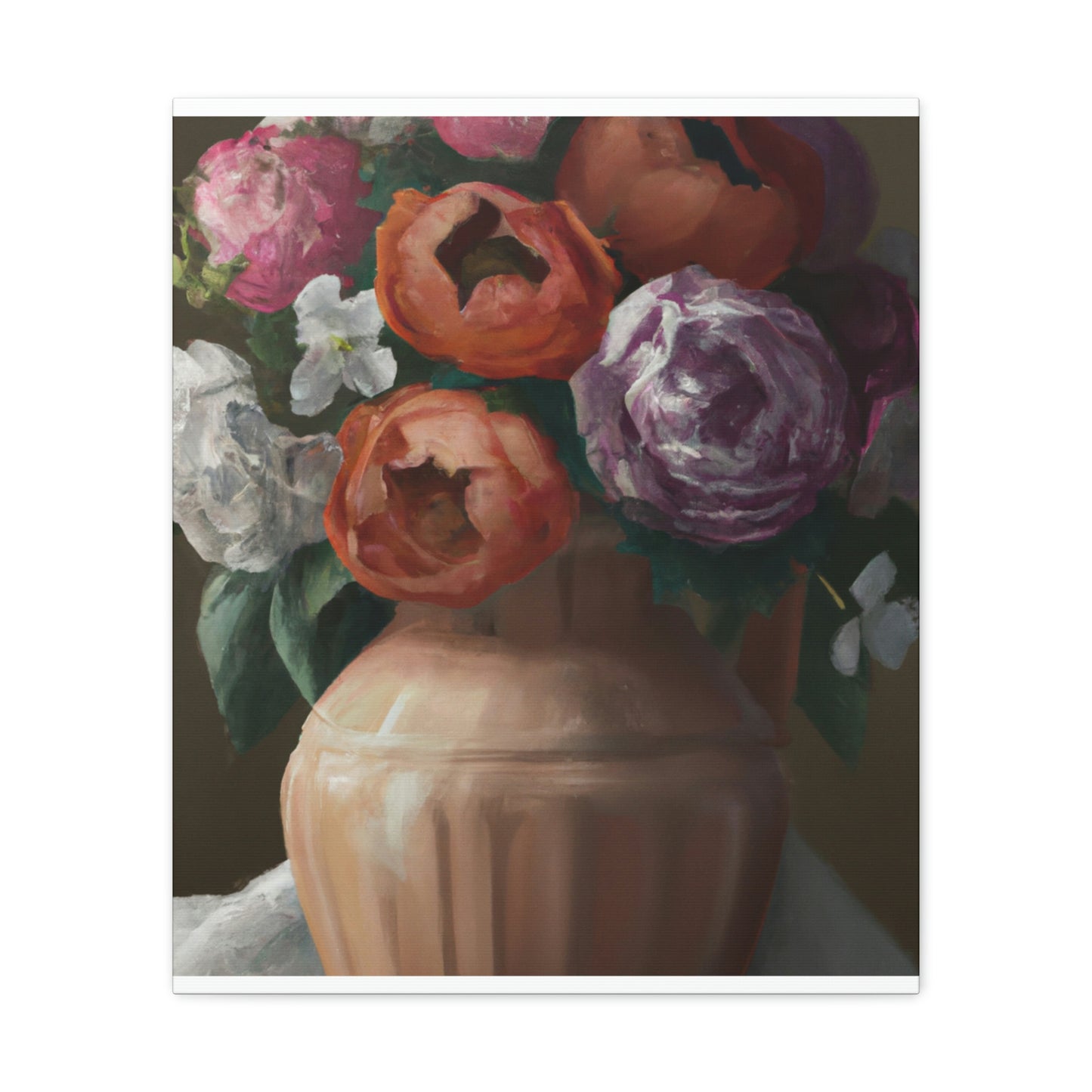 "Fading Floral Finesse" - Canvas