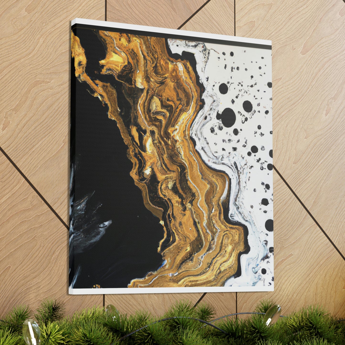Midnight Gold Glitter - Canvas