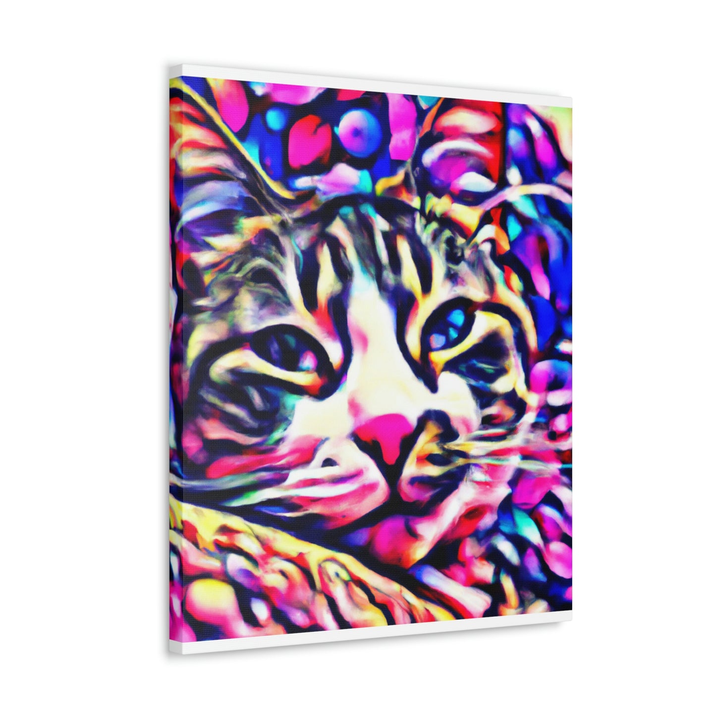 1. Multi-Colored Cat Flux
2. Flowered Digital Mix
3. Flowered Room Cat - Canvas