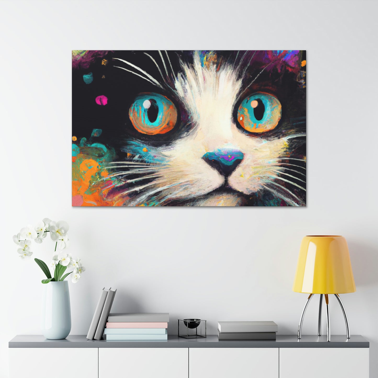 Feline Flourish. - Canvas