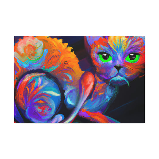 Feline Blooms. - Canvas