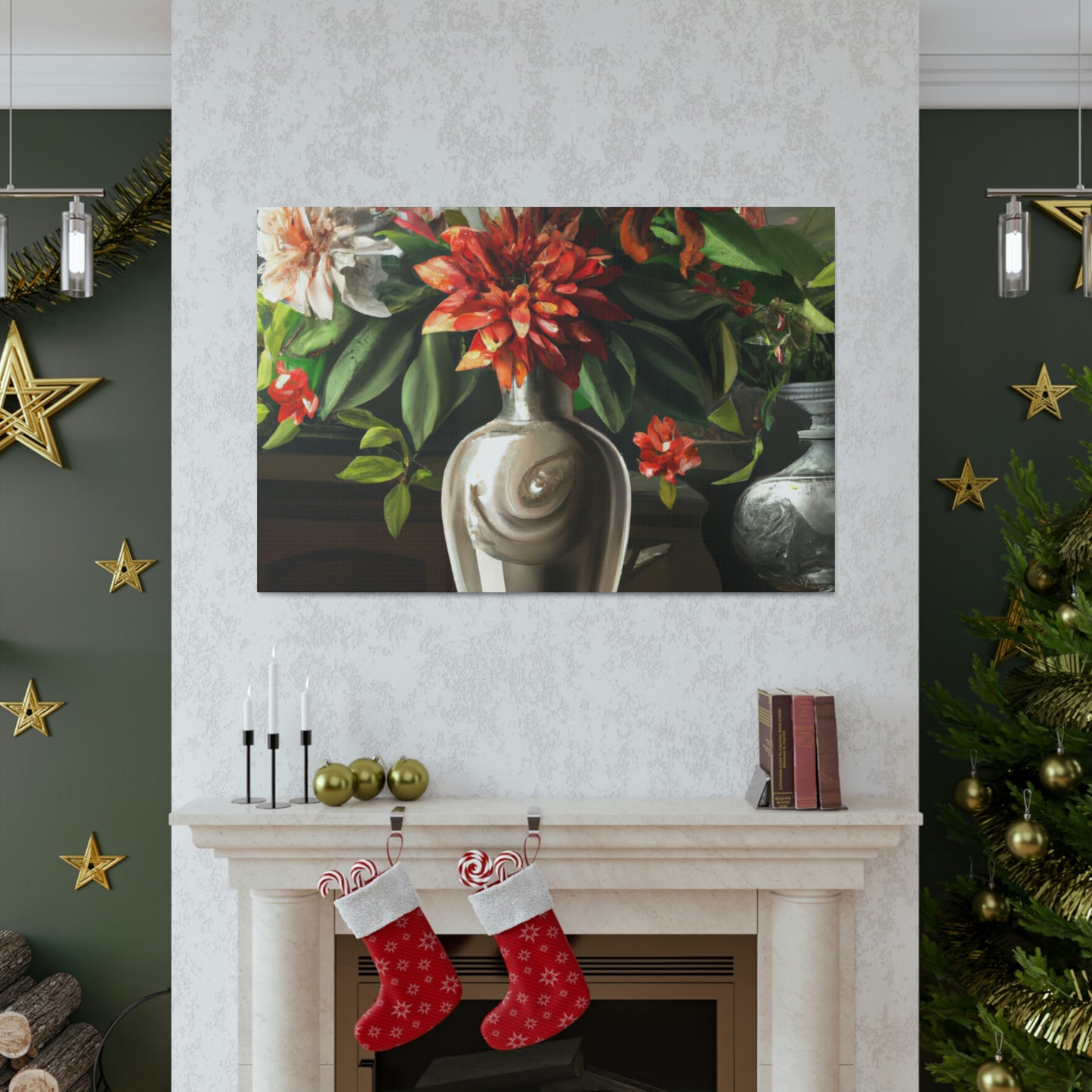 Floral Soiree Scene - Canvas