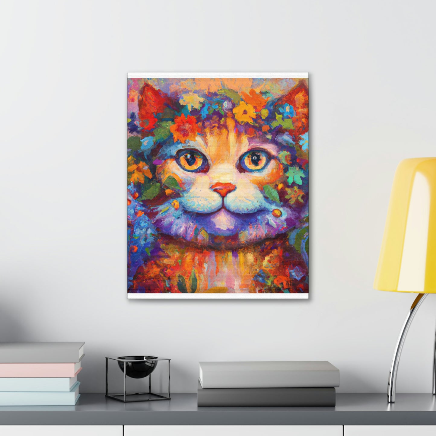 Feline Floral - Canvas