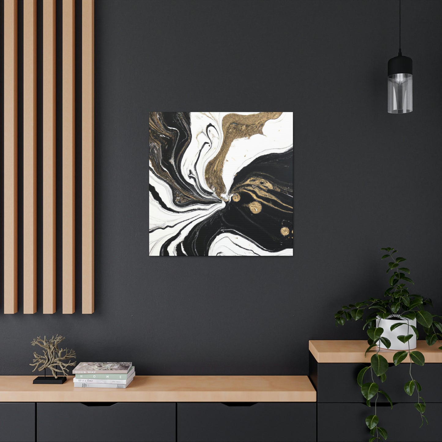 Golden Flux Flow. - Canvas