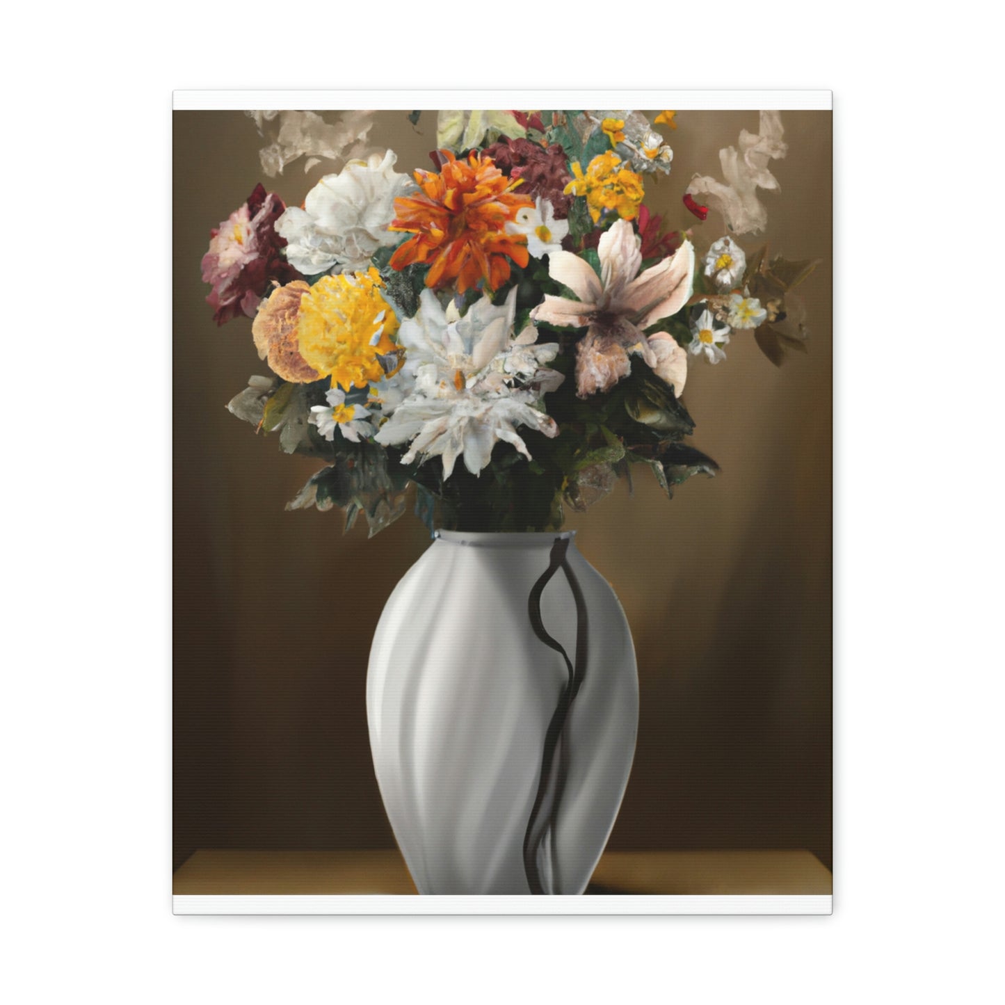 "Delicate Vase Blooms" - Canvas
