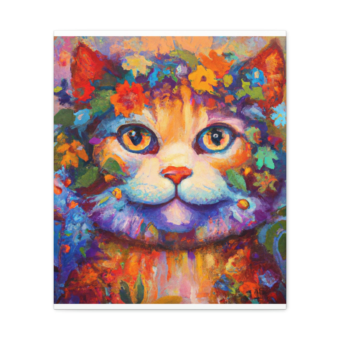 Feline Floral - Canvas