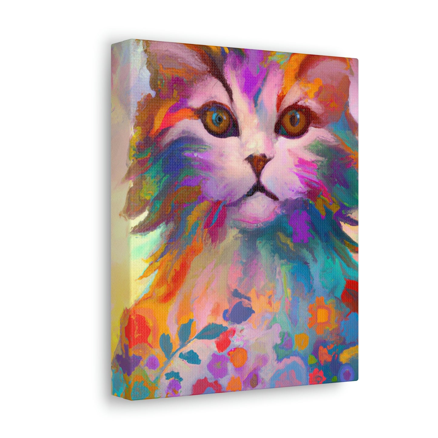 Floral Feline - Canvas