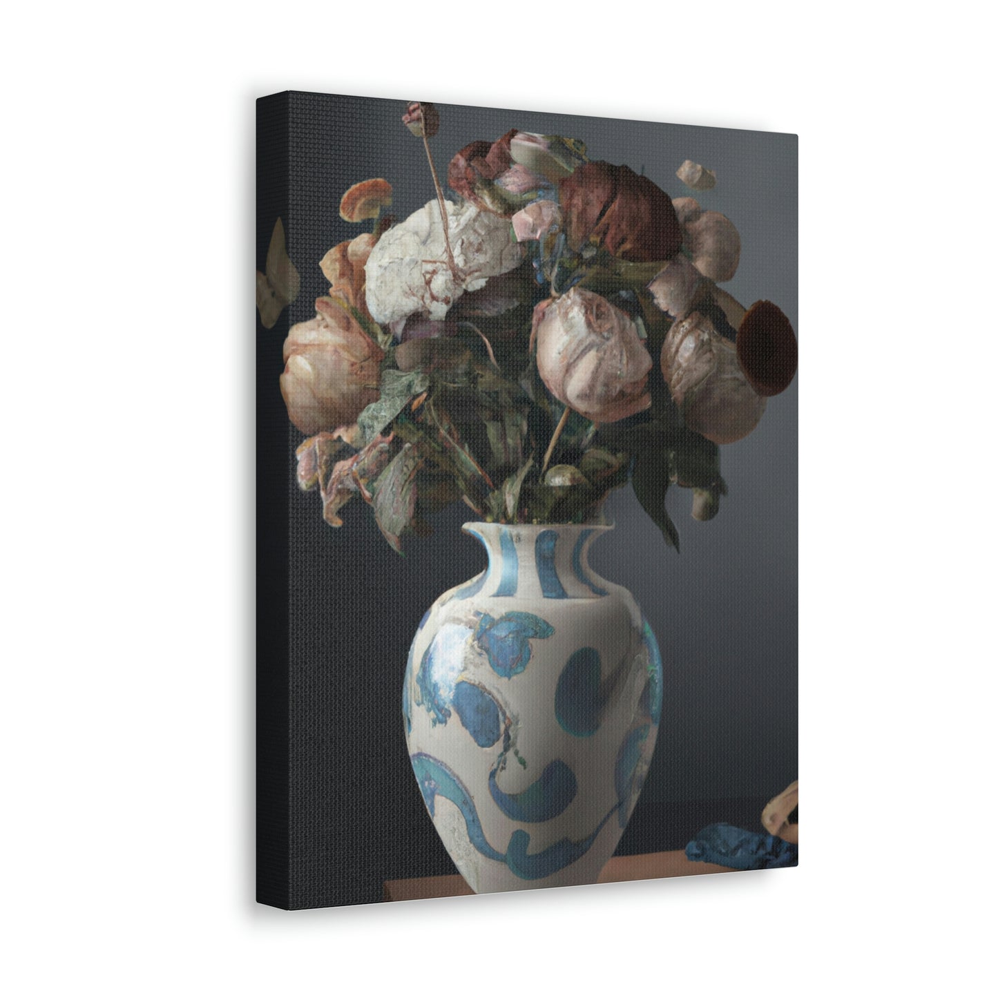 "Floral Finesse Vignette" - Canvas