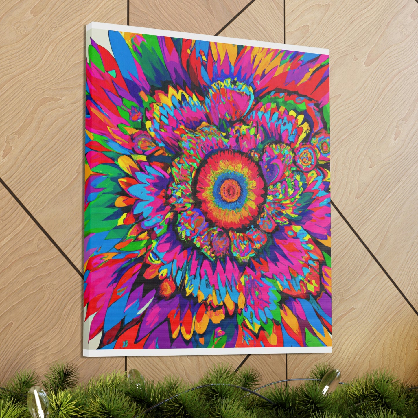 Vivid Floral Burst - Canvas