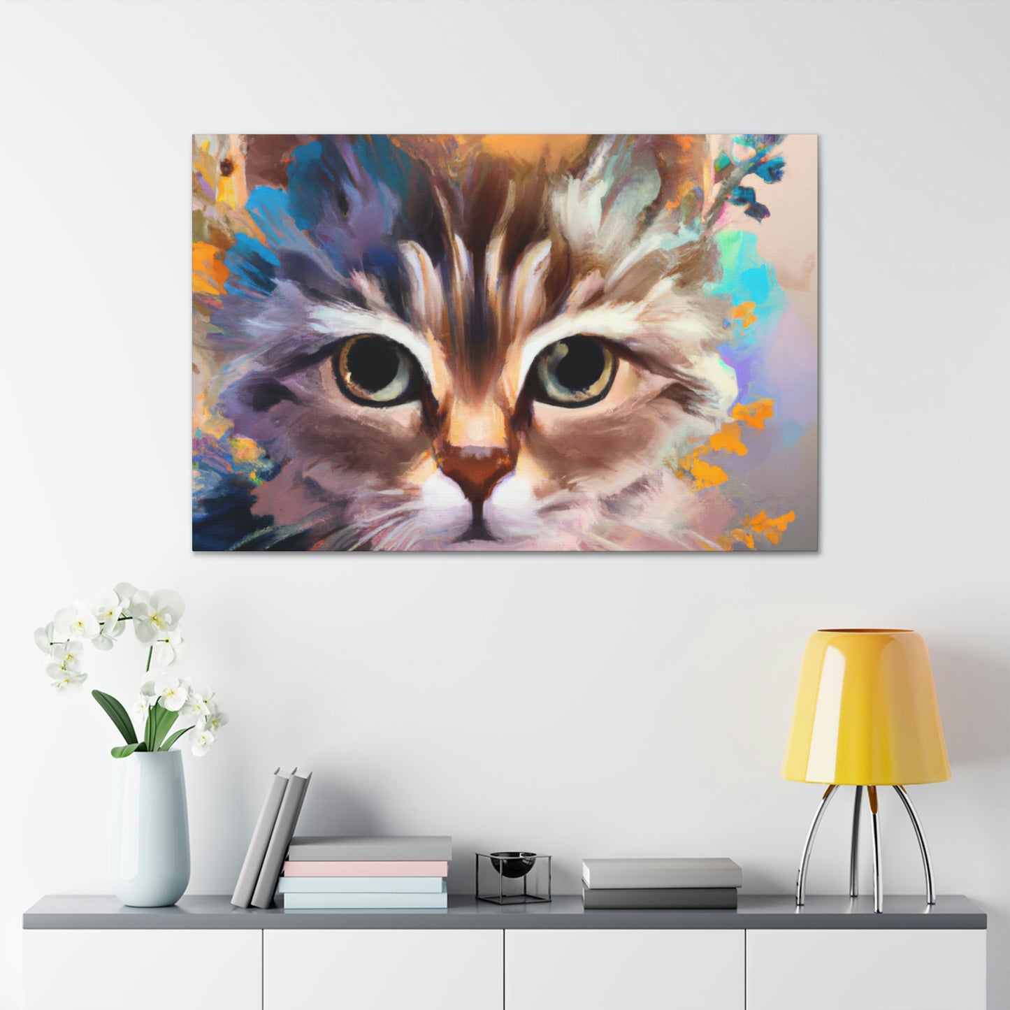 Feline Floral. - Canvas