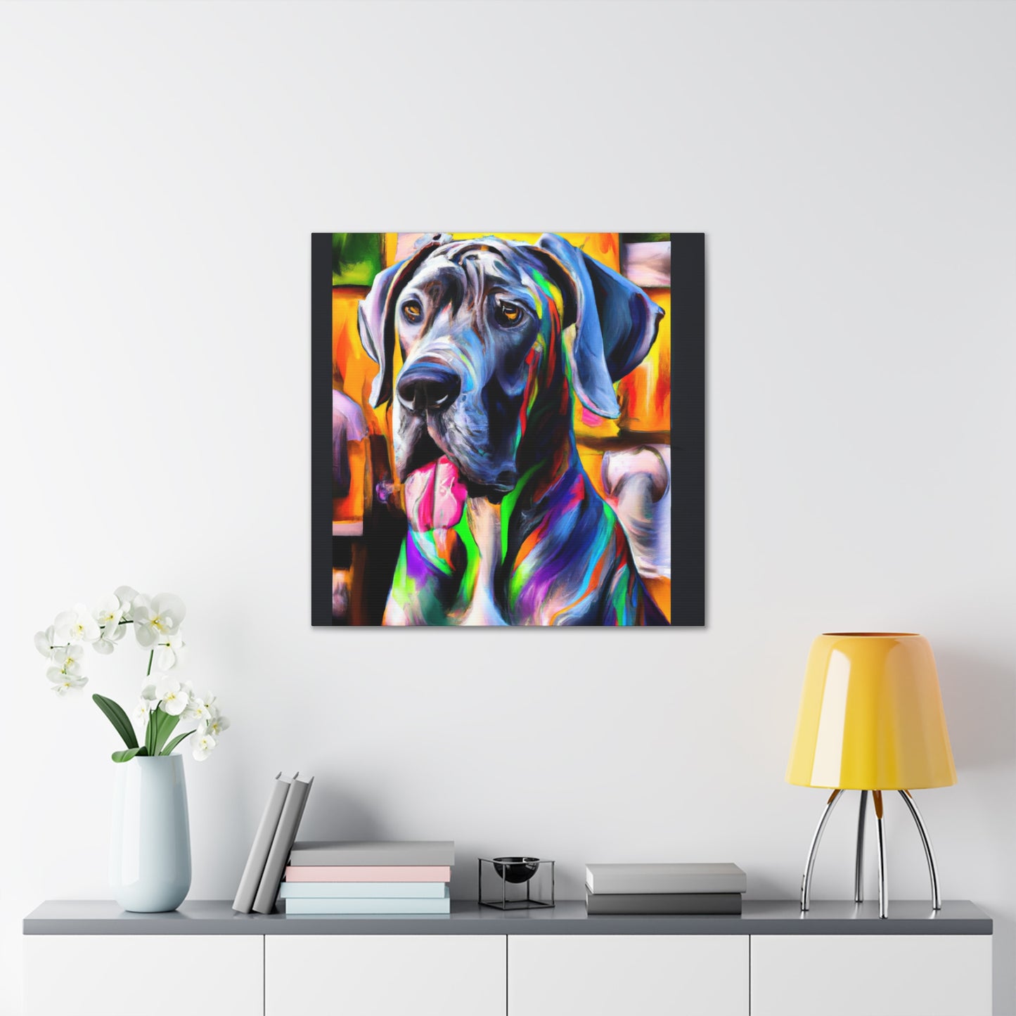 Colorful Canine Joy - Canvas