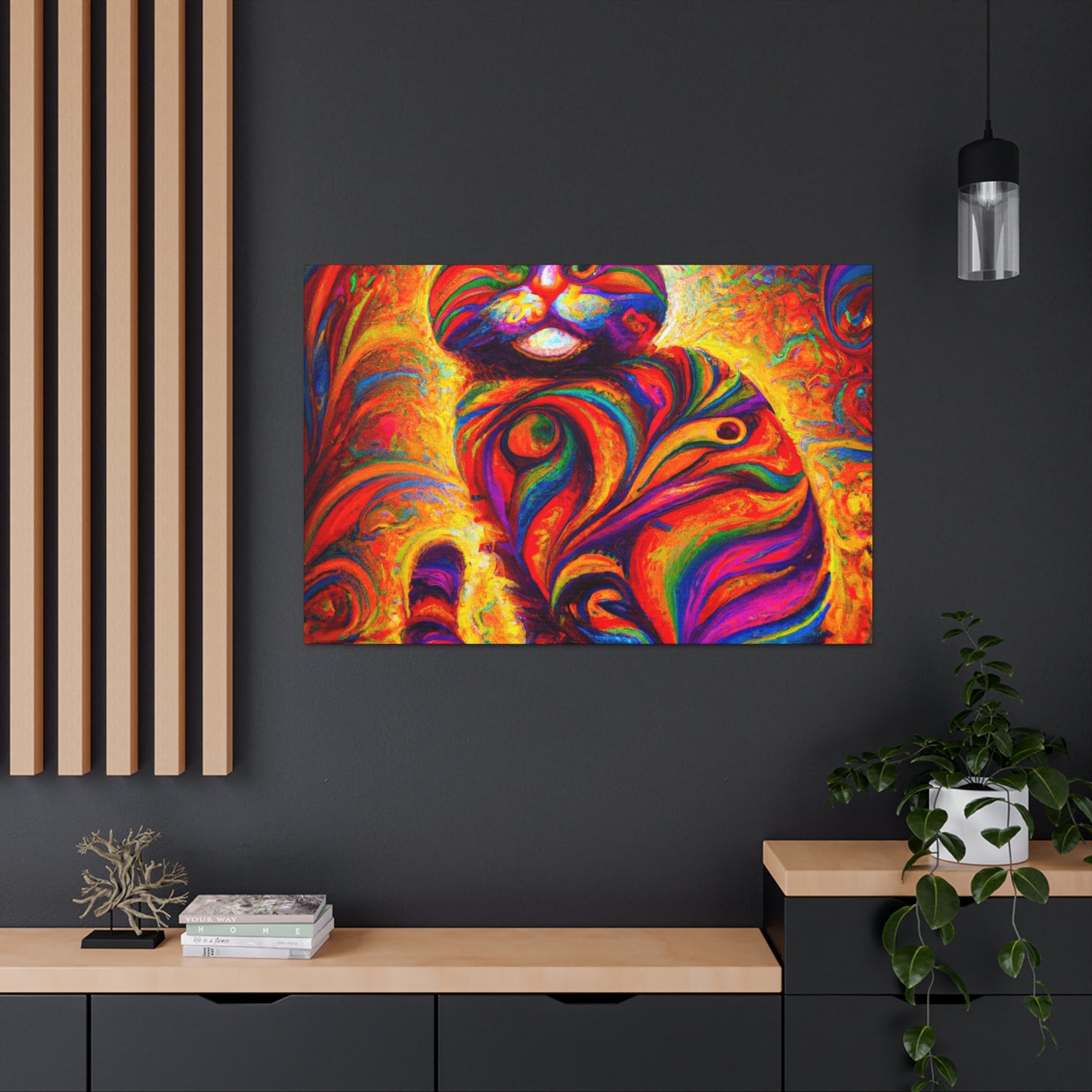 Feline Floral - Canvas
