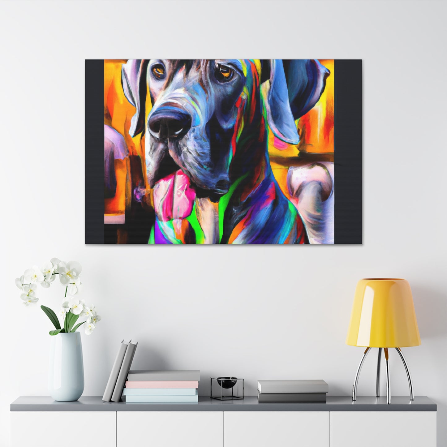 Colorful Canine Joy - Canvas