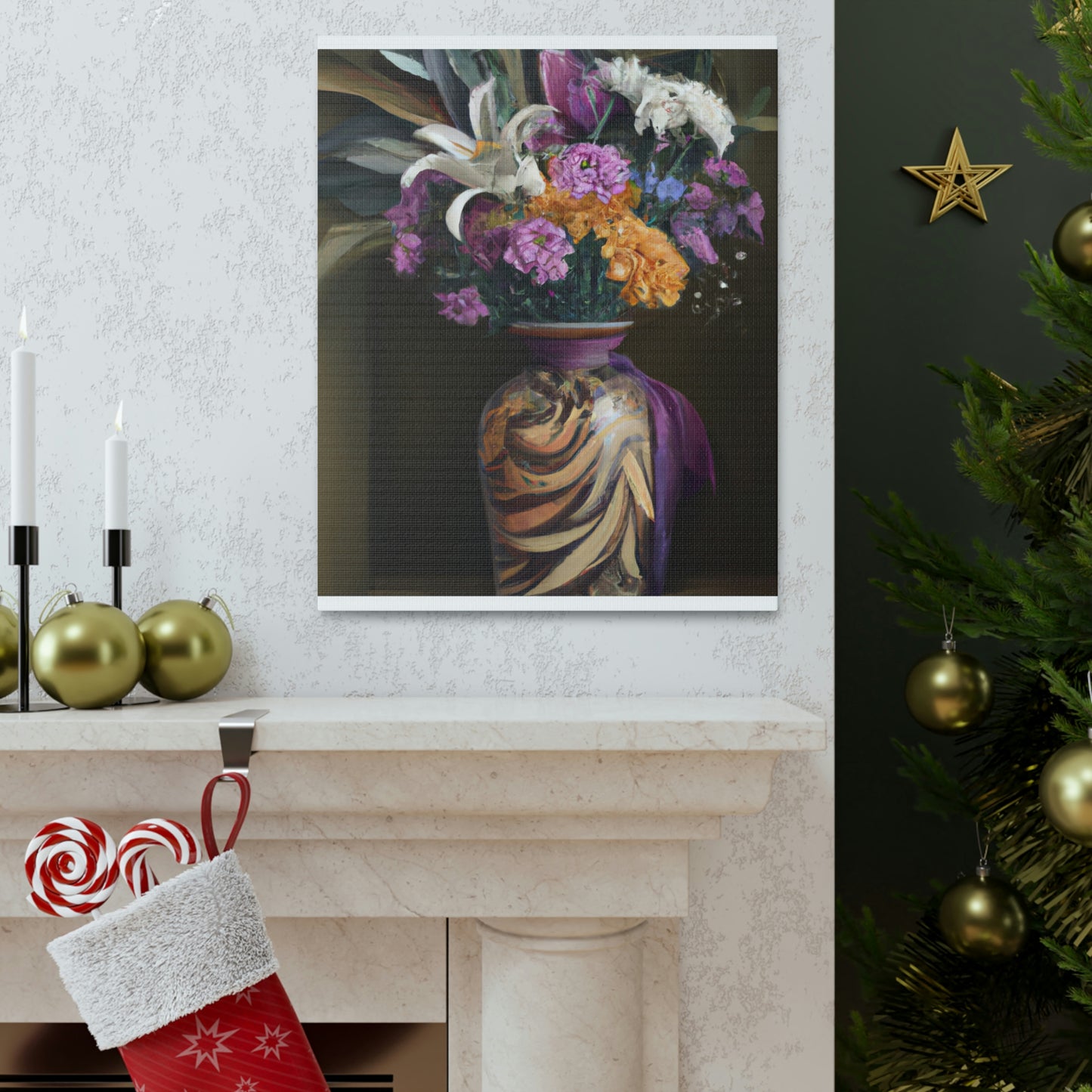 "Floral Fragility Bliss" - Canvas