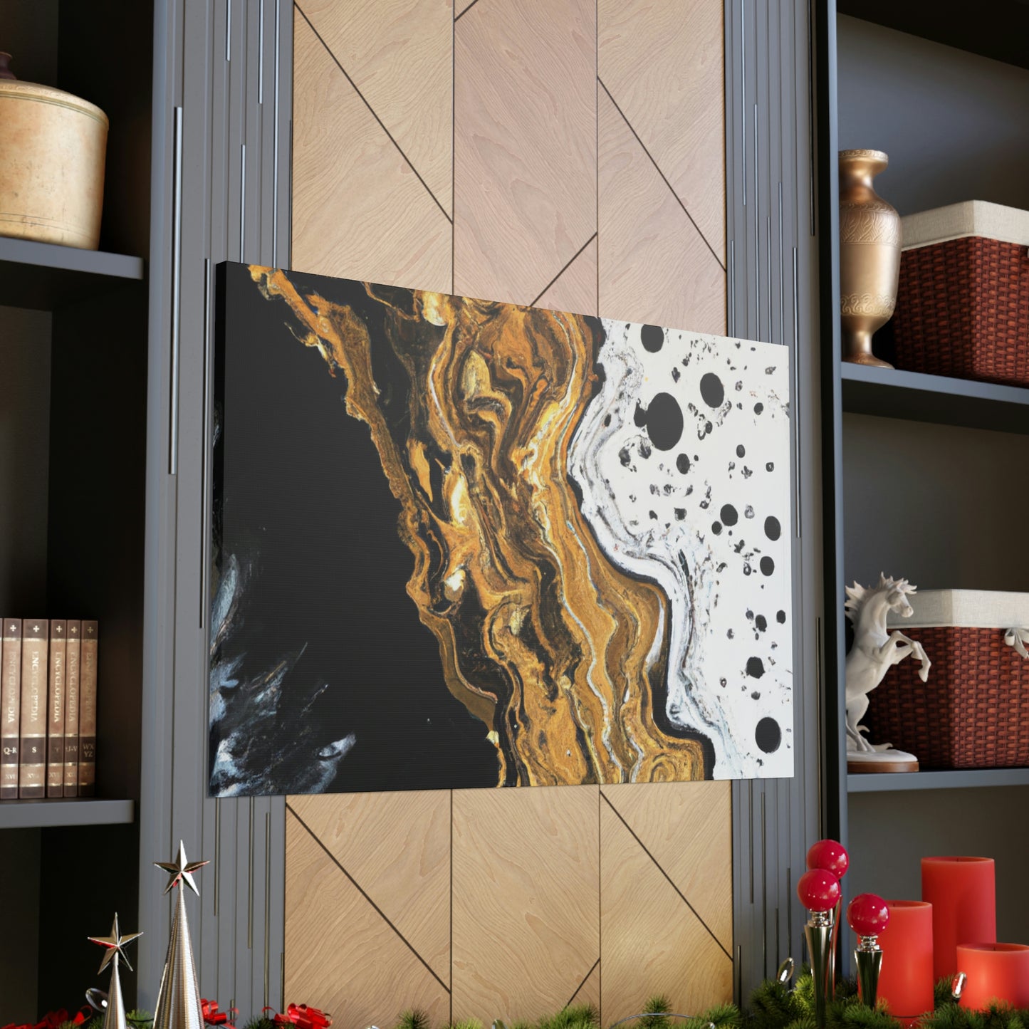 Midnight Gold Glitter - Canvas