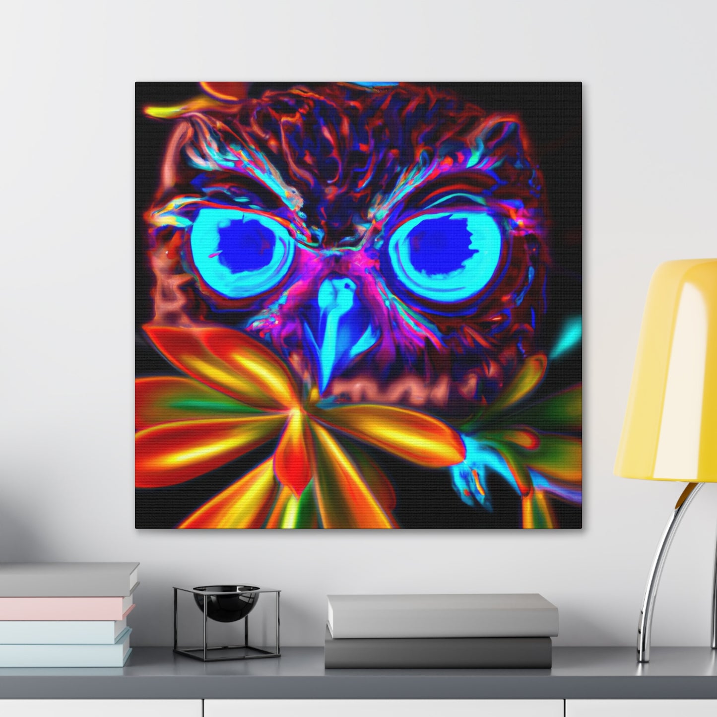 Neo-Owl Bloom - Canvas