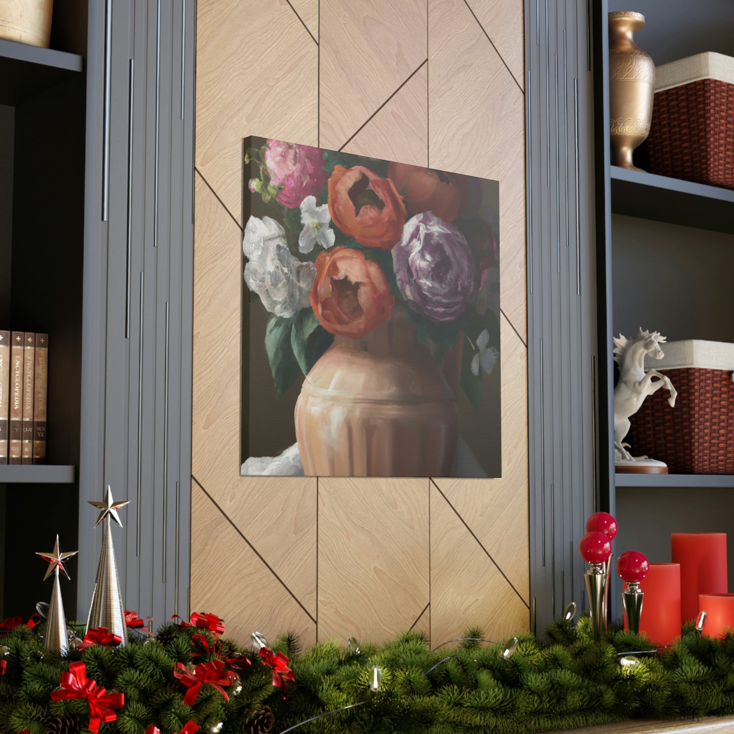 "Fading Floral Finesse" - Canvas